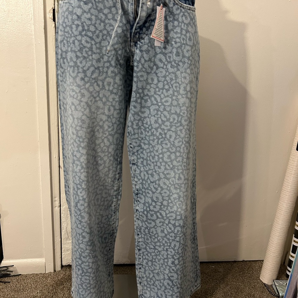 Nasty Gal Blue Straight Leg Jeans Classic Denim